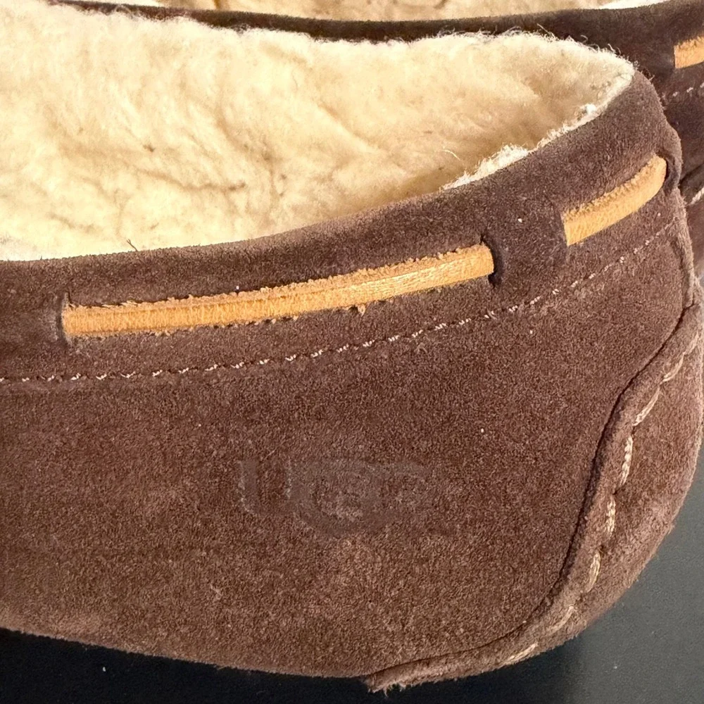 UGG Alder Mens Suede Moccasin Loafer Slippers Brown 1003419 Size 10